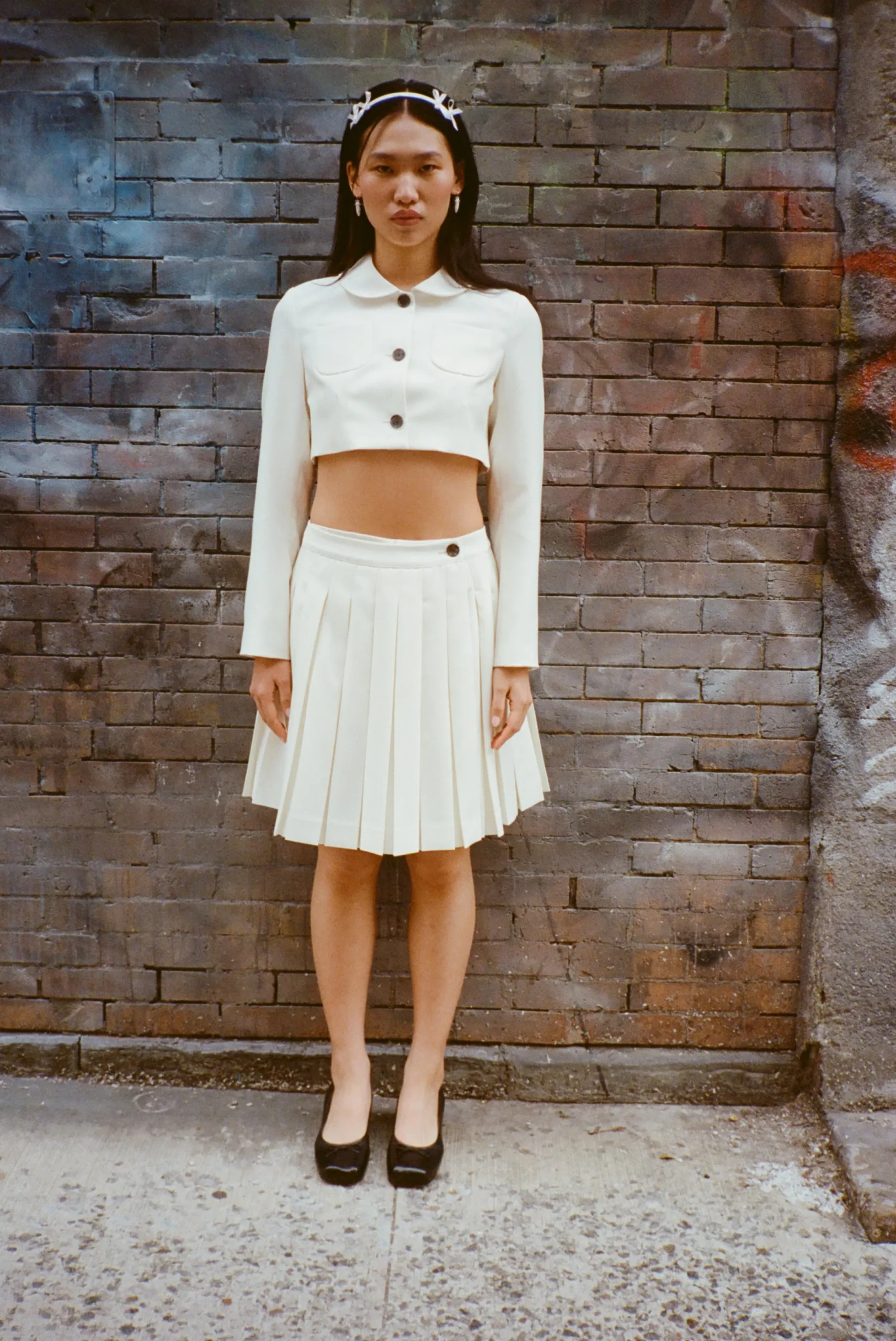 SANDY LIANG ASTRA SKORT IN BONE> Uniform | Bridal