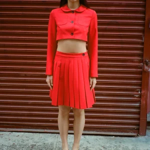 SANDY LIANG ASTRA SKORT IN RED> Uniform | Skirts