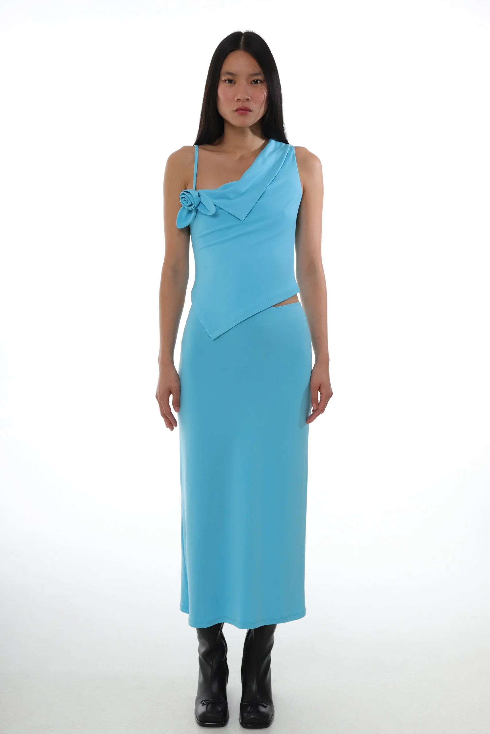 SANDY LIANG AXEW SKIRT IN TURQUOISE> Skirts