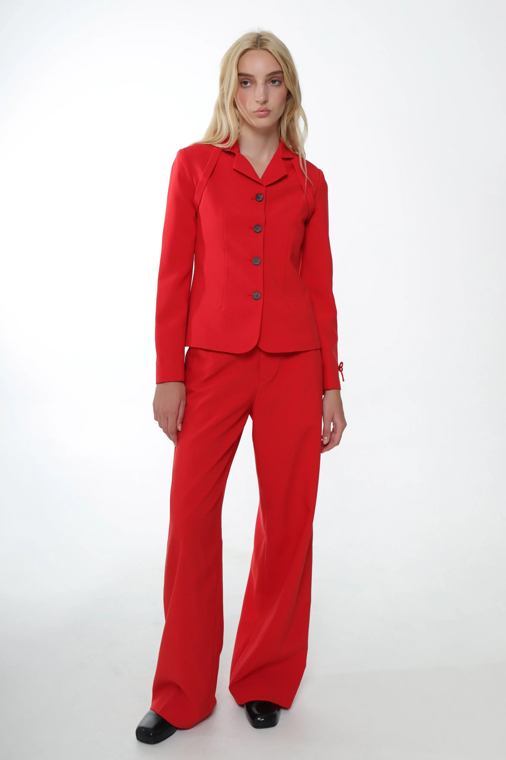 SANDY LIANG BISCUIT JACKET IN RED> Outerwear