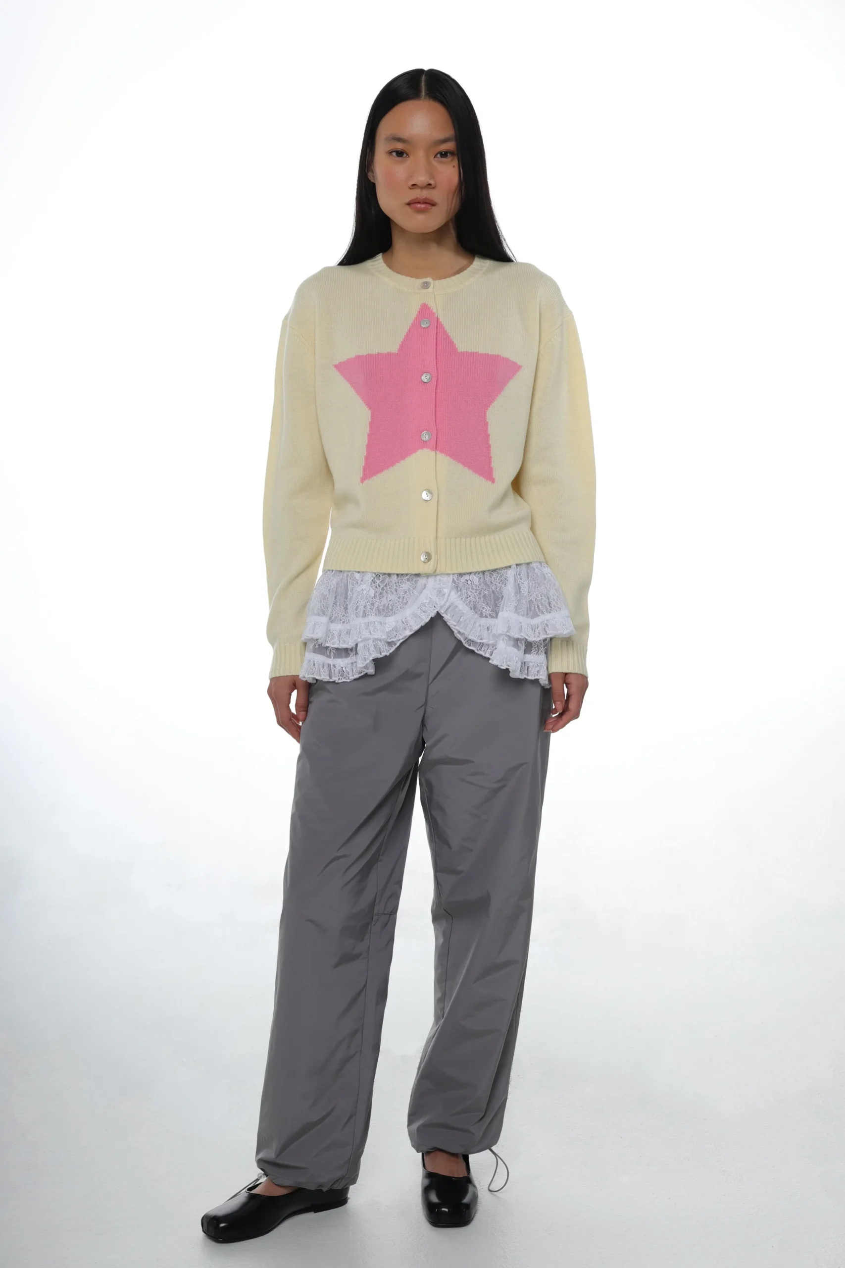 SANDY LIANG BOUCHETTE CARDIGAN IN BUTTER> Knits