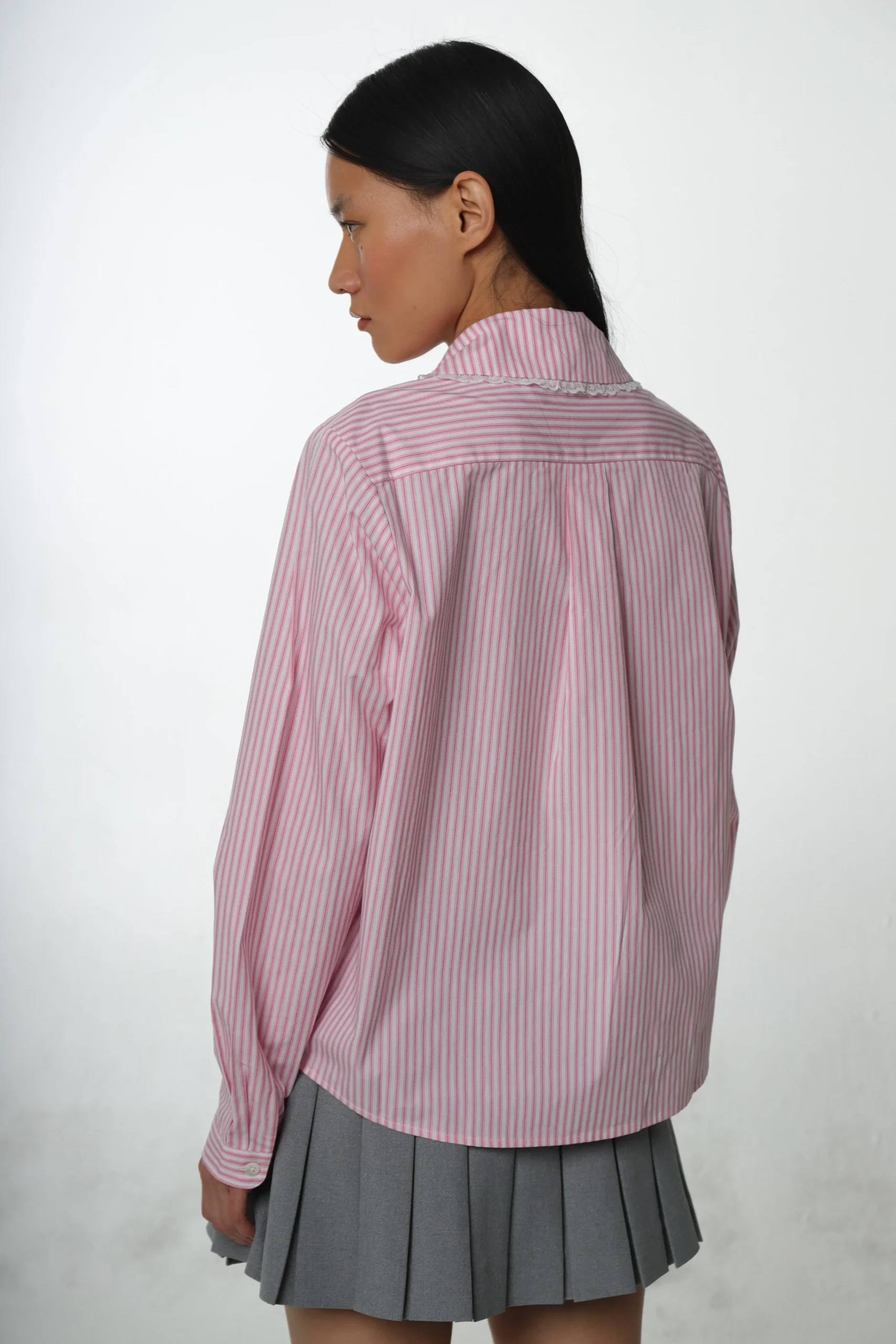 cardiff_shirt_in_pink_stripe_3.webp SANDY LIANG CARDIFF SHIRT IN PINK STRIPE> Uniform | Tops