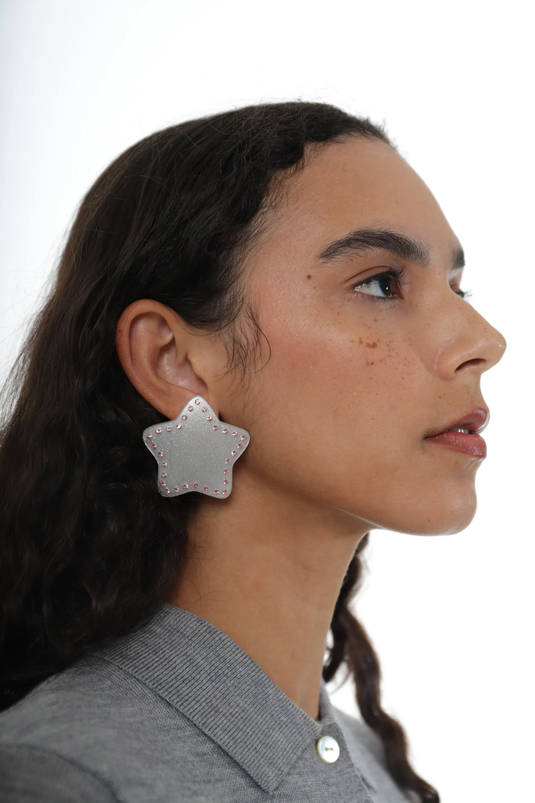 SANDY LIANG COSMO EARRINGS IN CLOUDY> Earrings