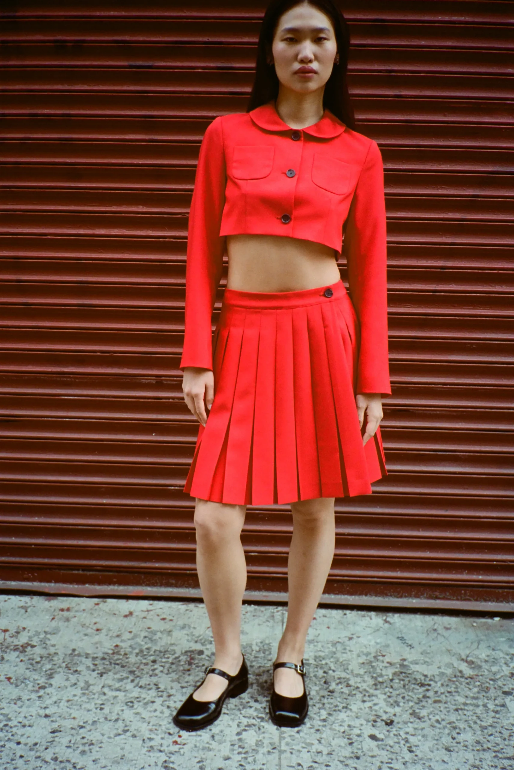 ennis_jacket_in_red_4.webp SANDY LIANG ENNIS JACKET IN RED> Uniform | Outerwear