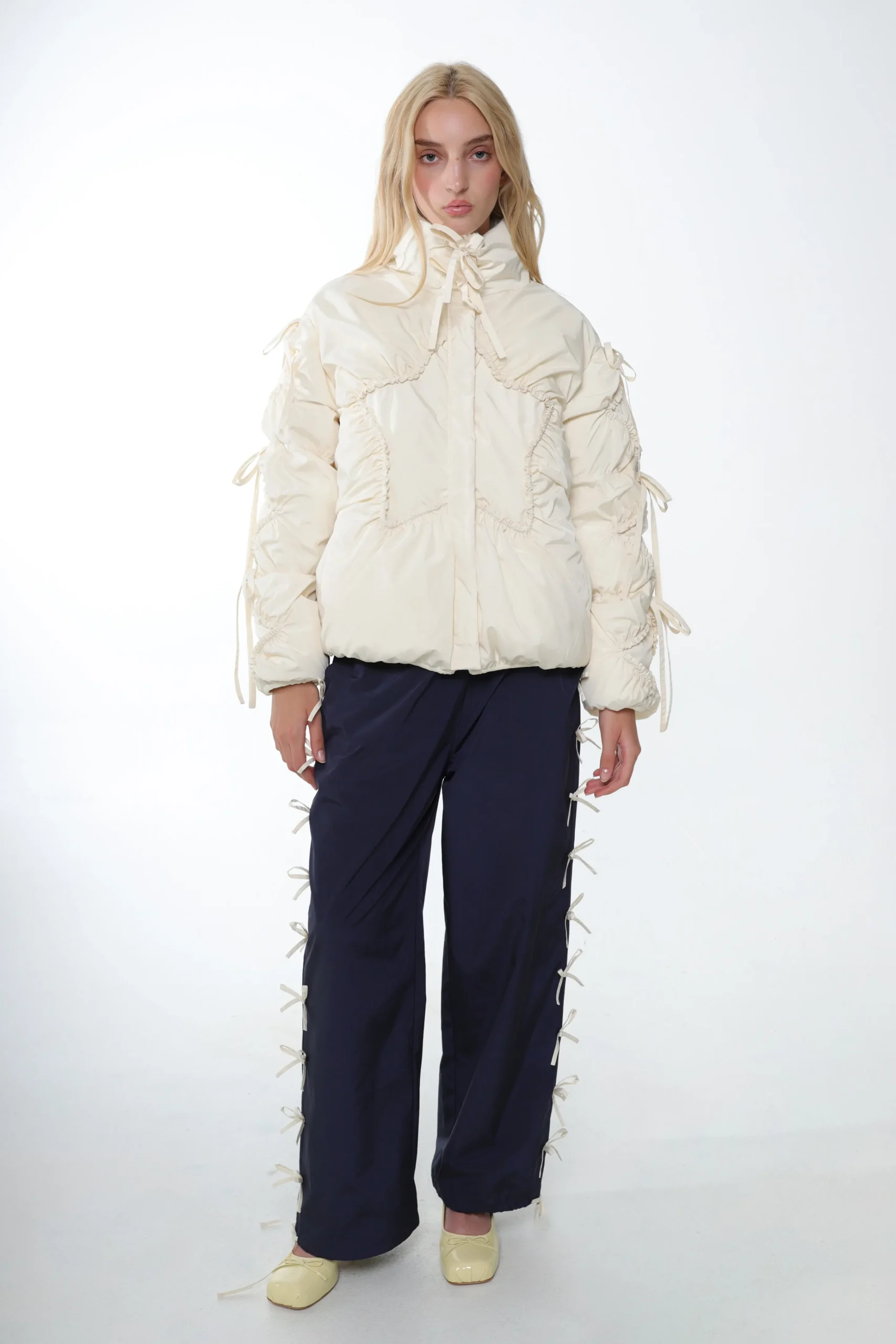 SANDY LIANG ETOILE PUFFER IN IVORY> Outerwear