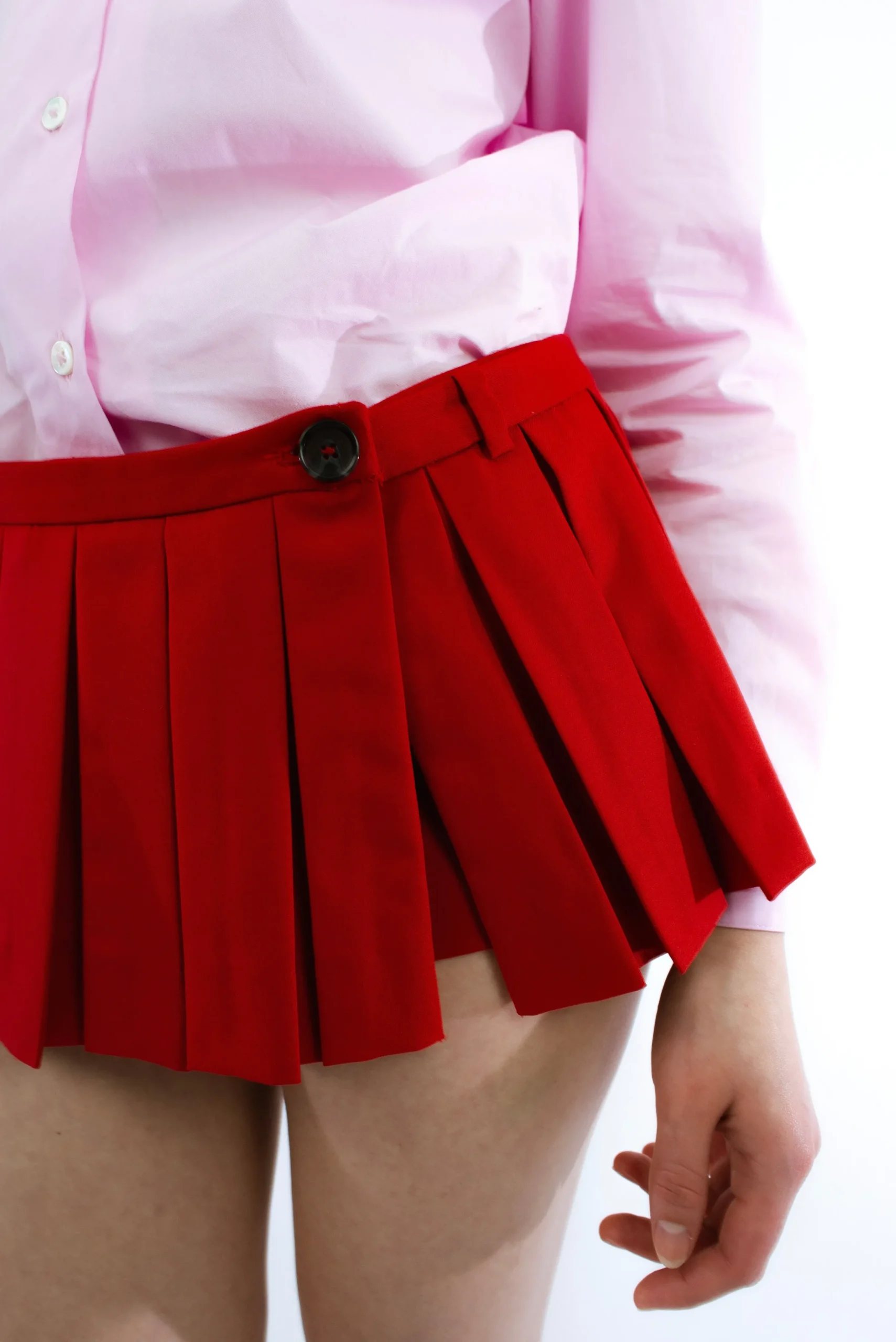 SANDY LIANG FRANC SKORT IN RED> Uniform | Skirts