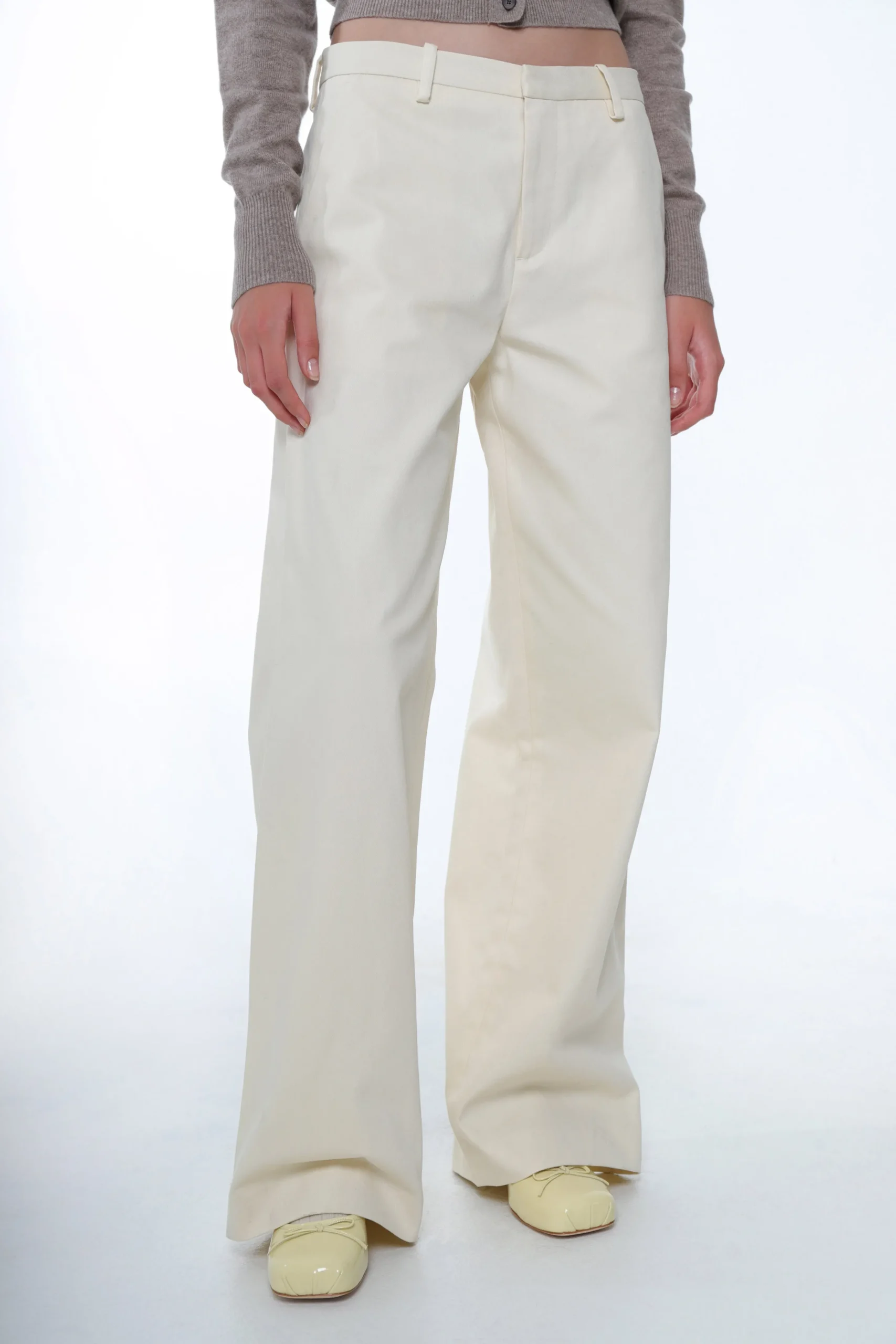 SANDY LIANG GLASS PANT IN CREAM> Uniform | Pants