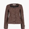 SANDY LIANG GRAPPA JACKET IN ESPRESSO> Outerwear