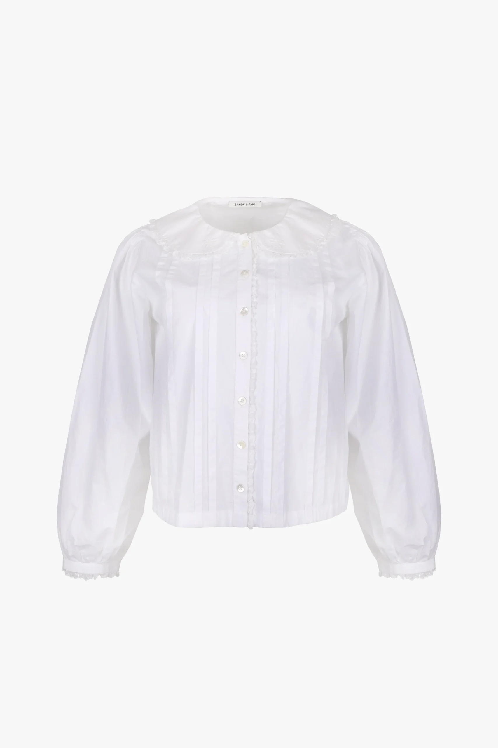 SANDY LIANG GROVE TOP IN WHITE> Tops