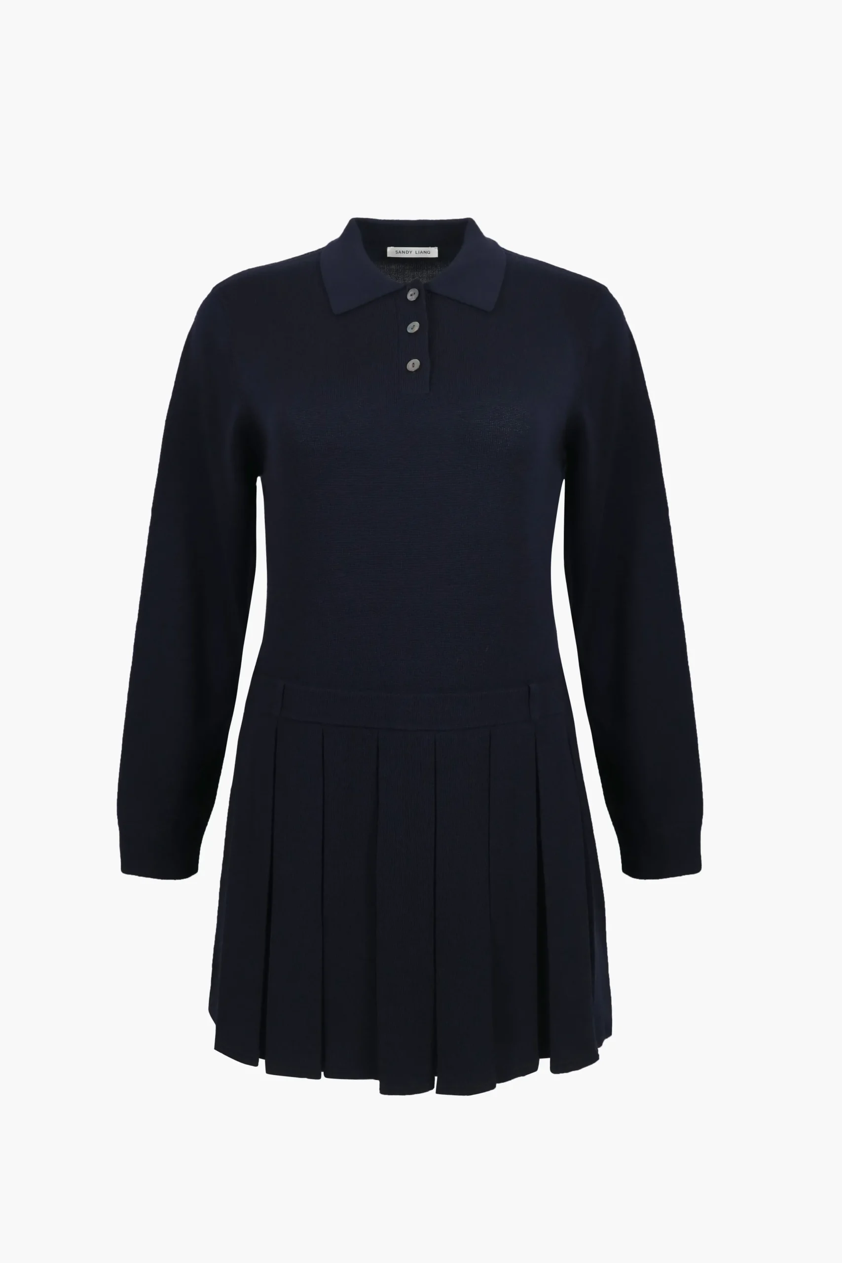 SANDY LIANG HAGUE SWEATER DRESS IN NAVY> Uniform | Knits