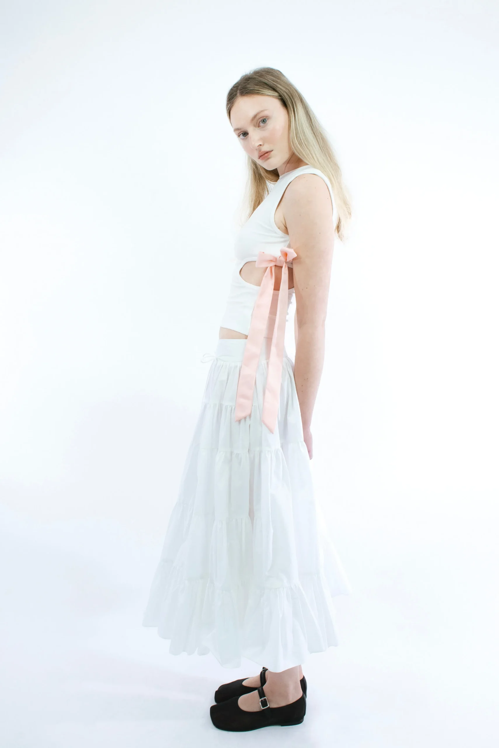 SANDY LIANG HETTI SKIRT IN WHITE> Skirts