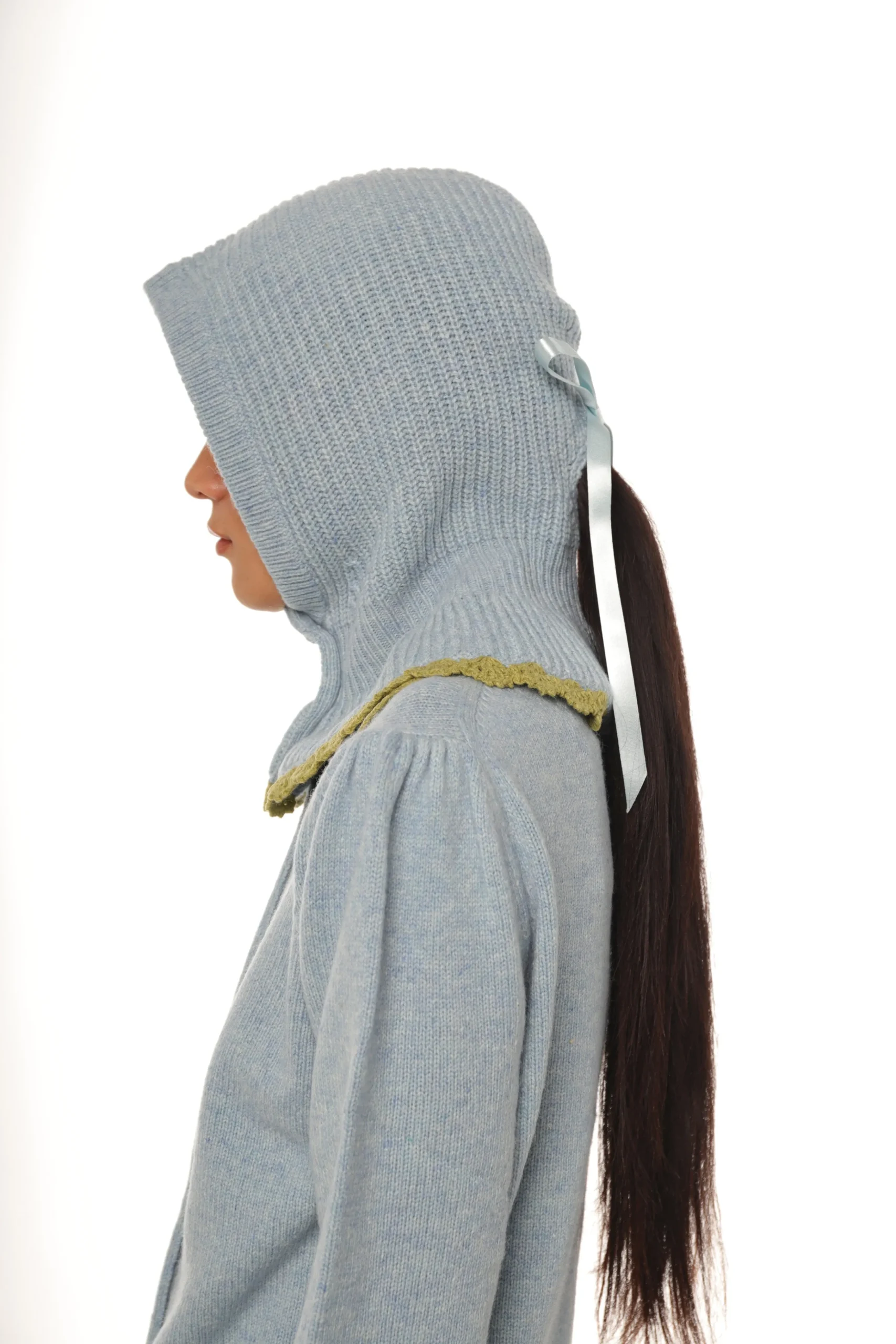 SANDY LIANG KADY BALACLAVA IN LIGHT BLUE> Knits