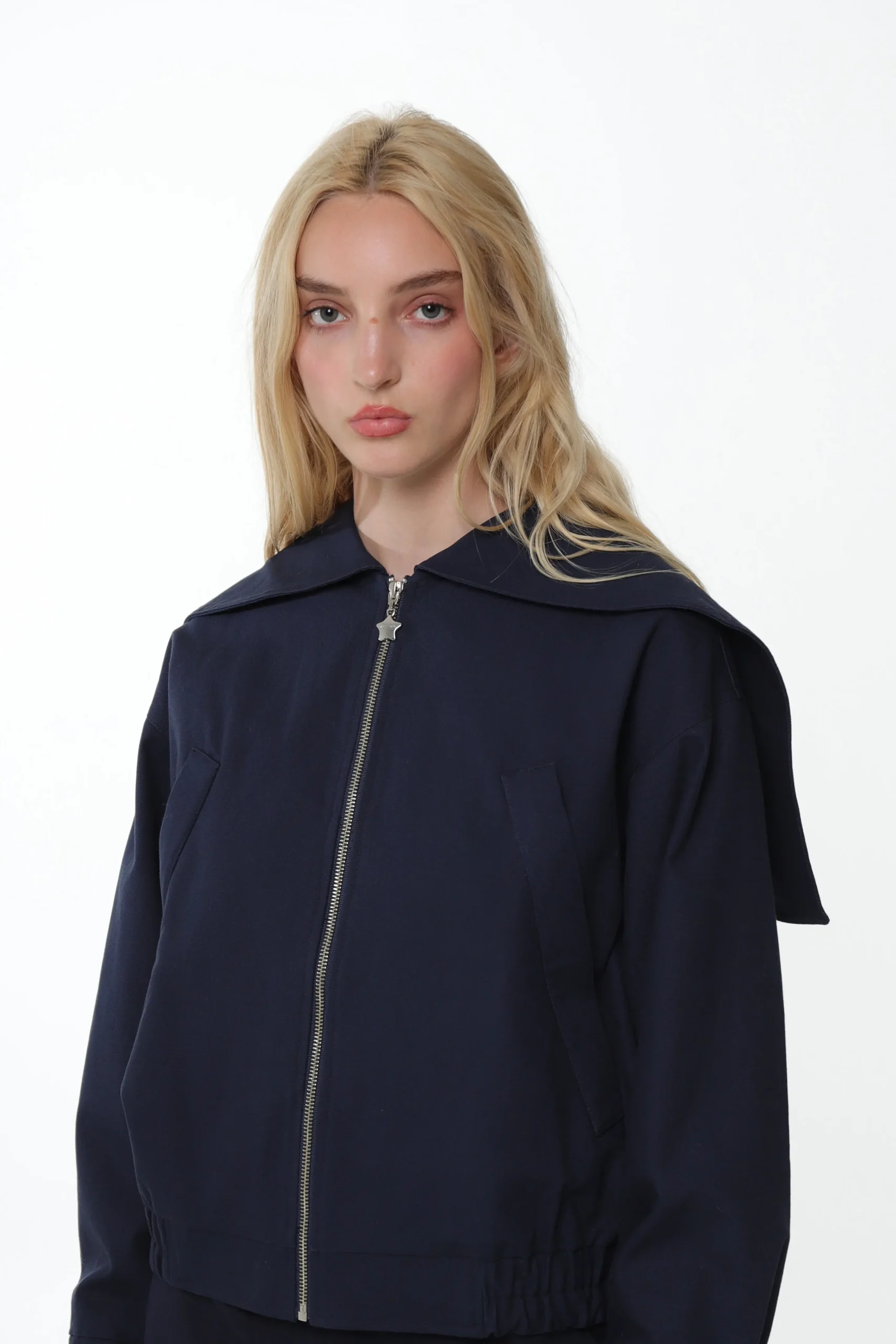 kellogg_jacket_in_navy_2.webp SANDY LIANG KELLOGG JACKET IN NAVY> Uniform | Outerwear