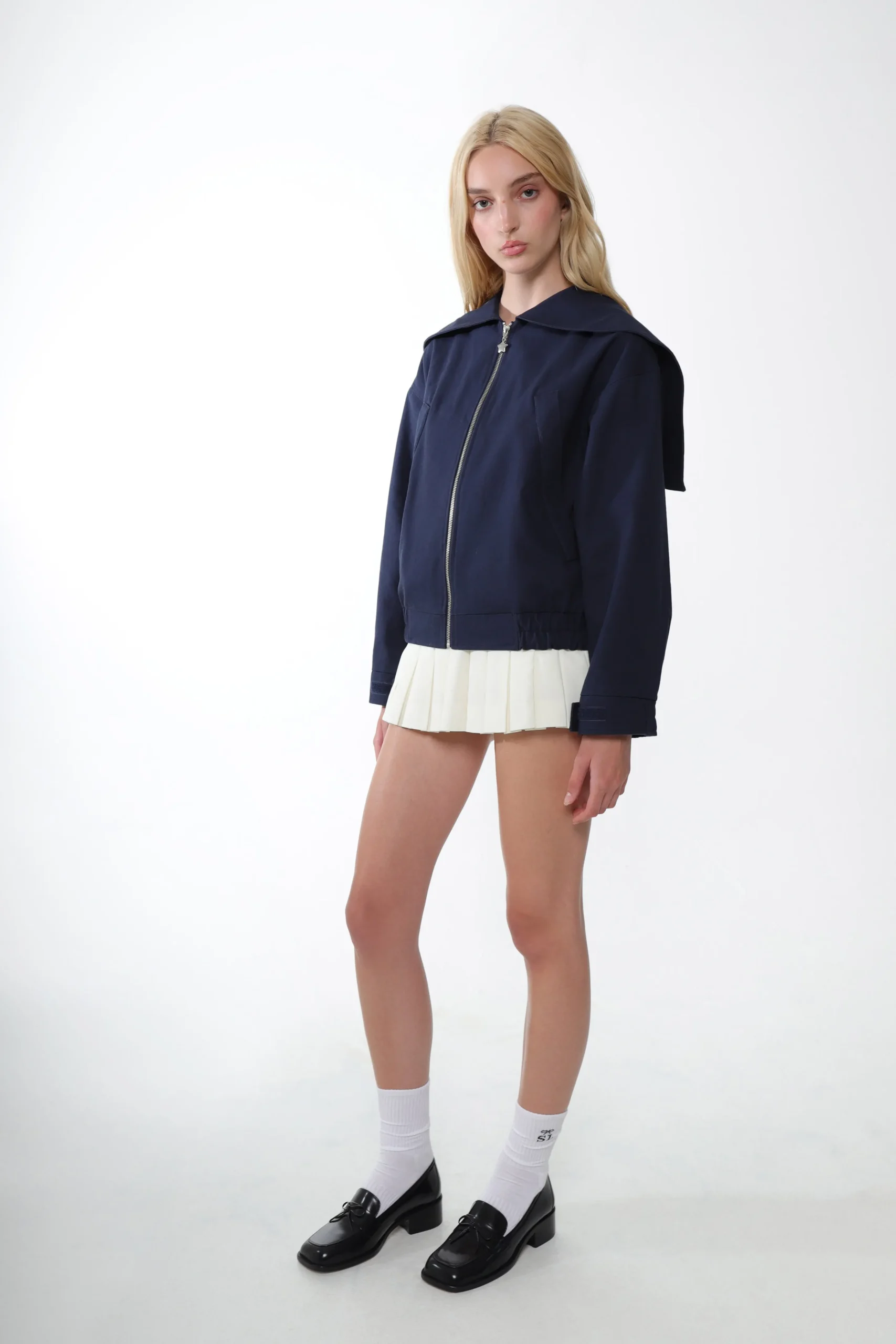 kellogg_jacket_in_navy_4.webp SANDY LIANG KELLOGG JACKET IN NAVY> Uniform | Outerwear