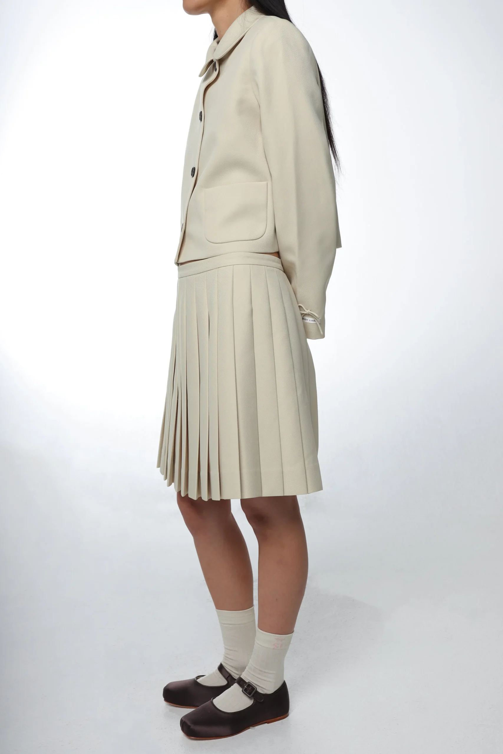 lilo_skirt_in_butter_2.webp SANDY LIANG LILO SKIRT IN BUTTER> Uniform | Skirts