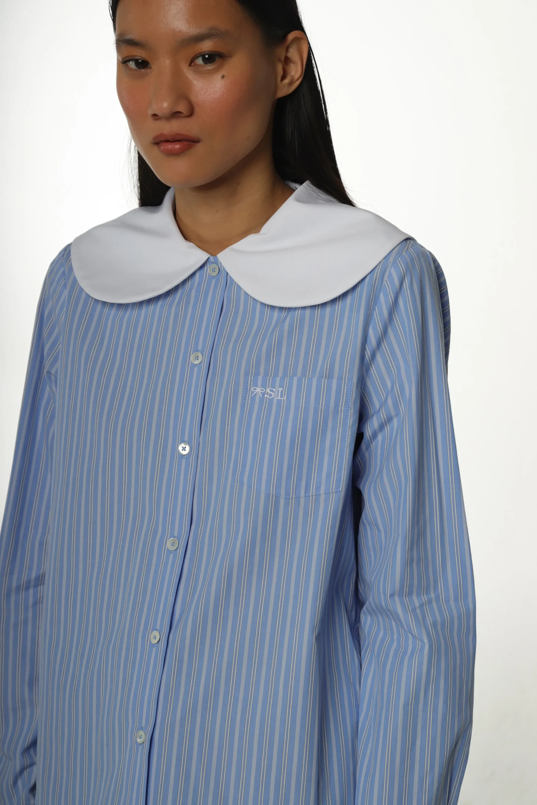 luton_shirt_in_light_blue_stripe_2.webp SANDY LIANG LUTON SHIRT IN LIGHT BLUE STRIPE> Uniform | Tops