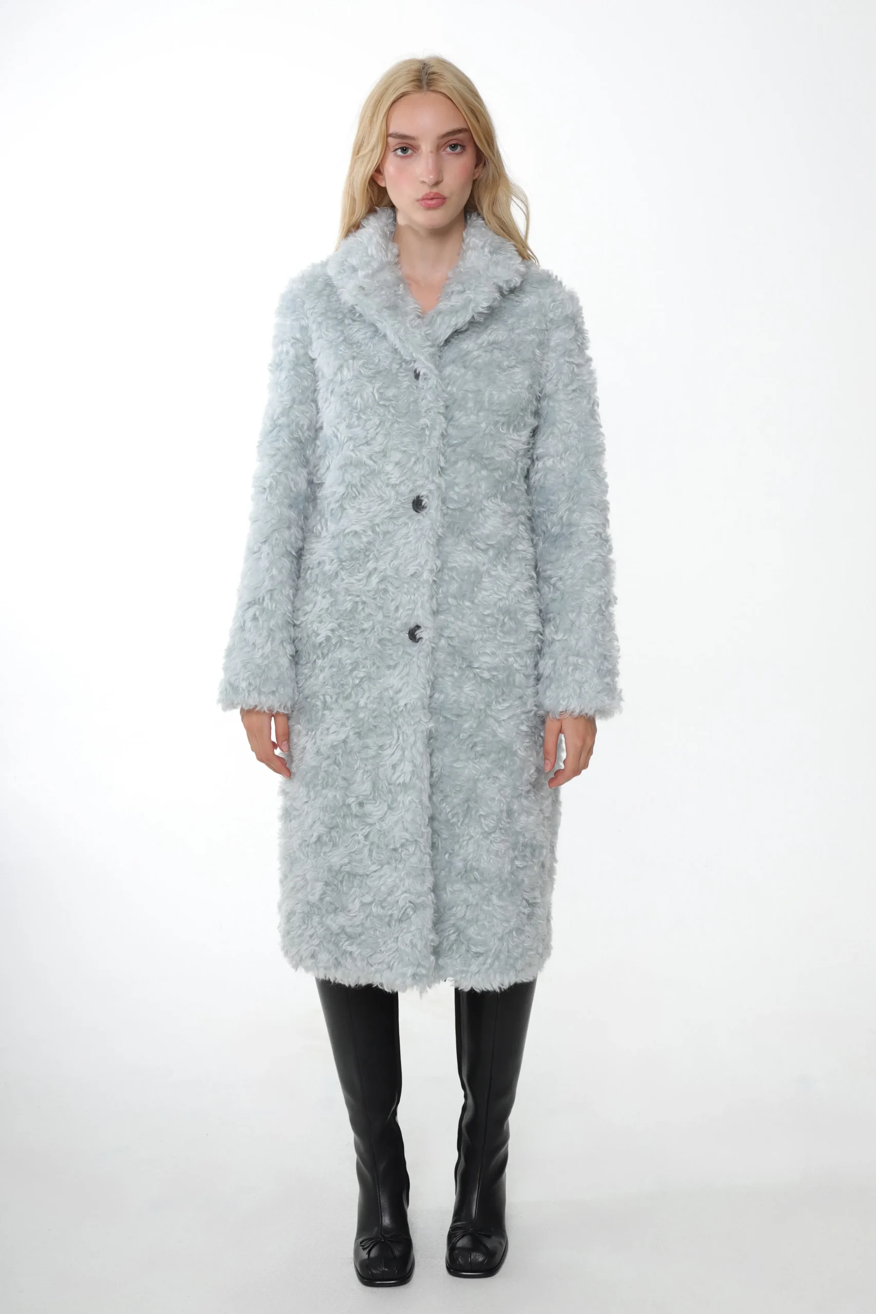 SANDY LIANG MARMALADE COAT IN ICE BLUE> Outerwear