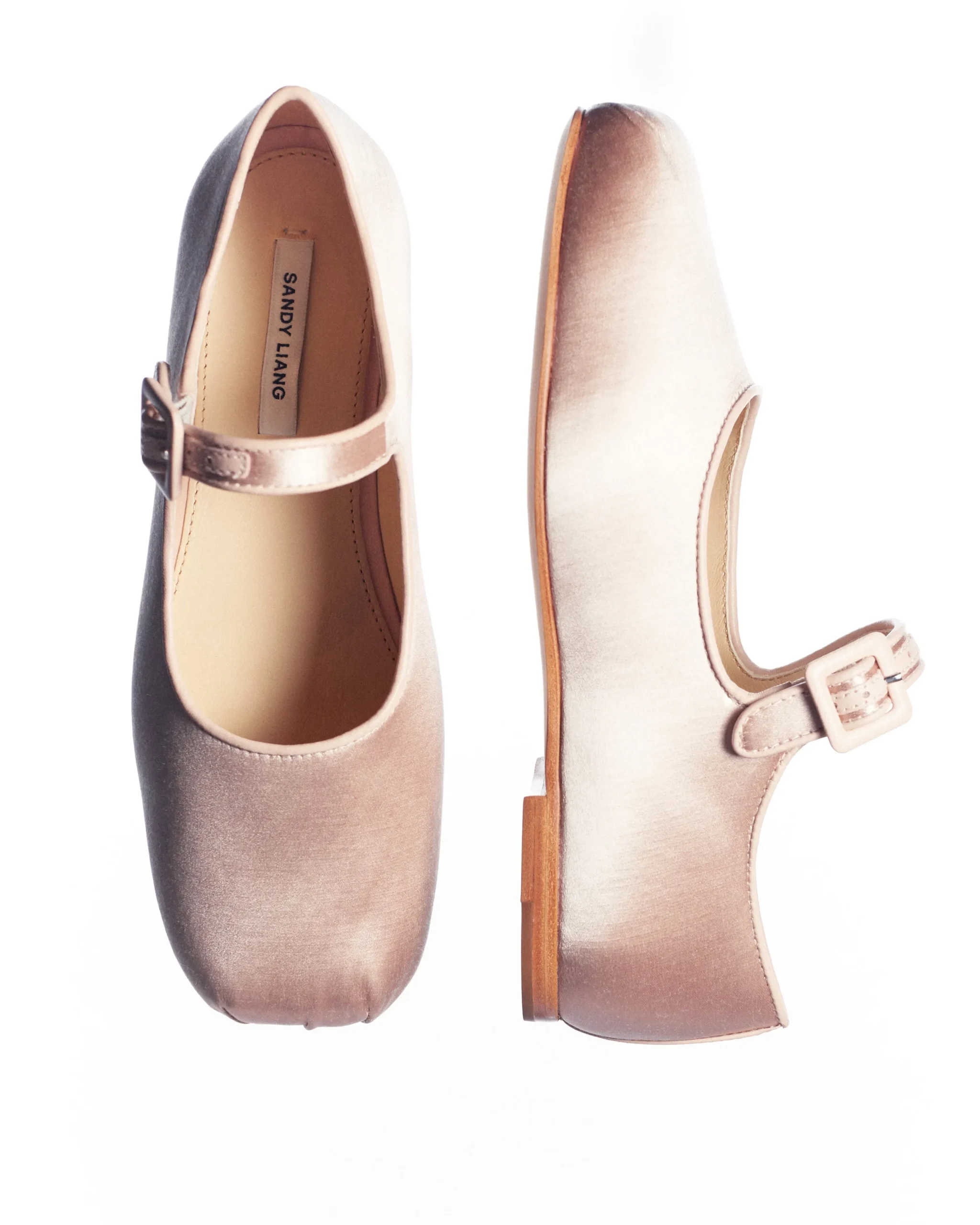 SANDY LIANG MARY JANE POINTE IN BALLET SATIN> Bridal | Shoes