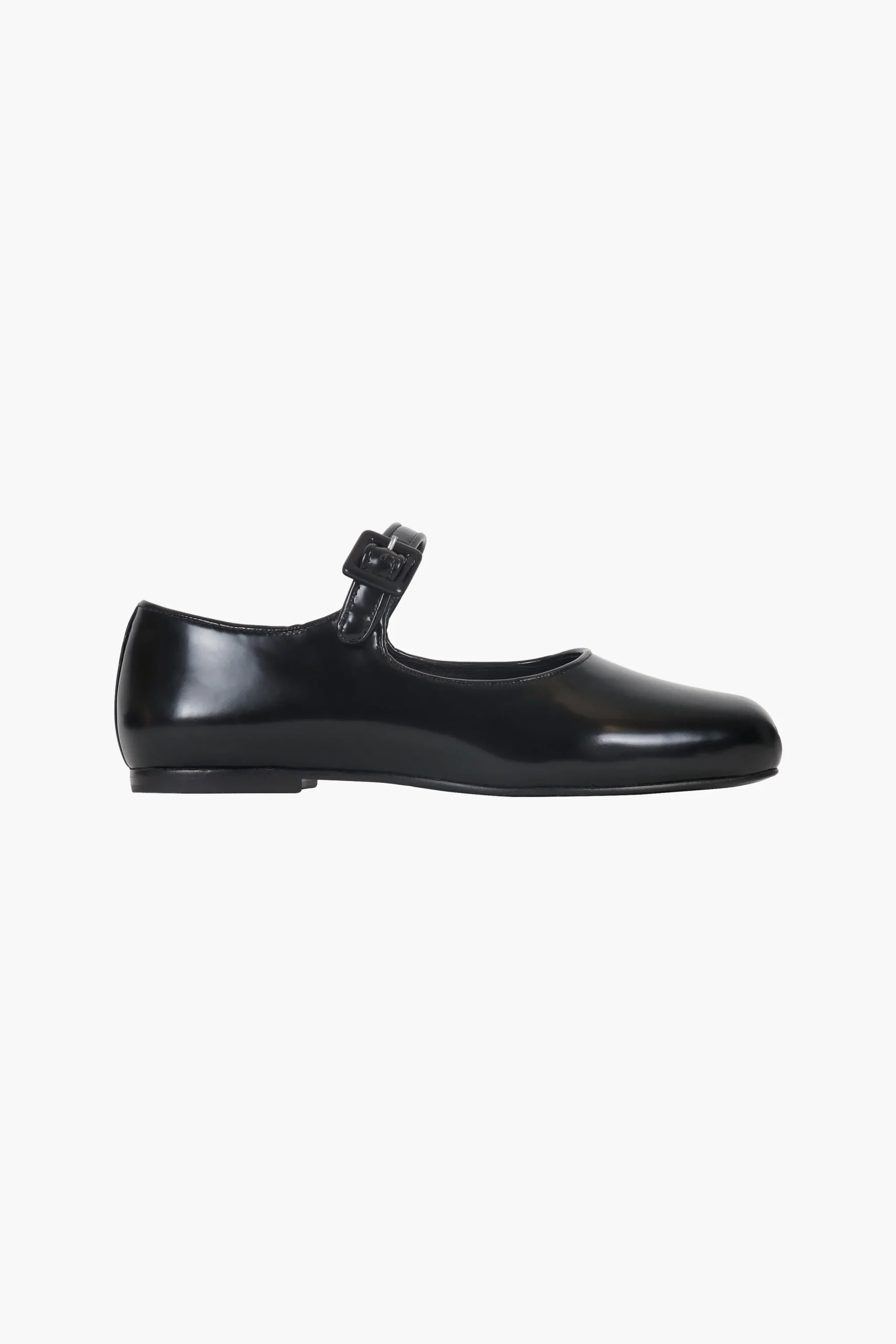 SANDY LIANG MARY JANE POINTE IN BLACK SPAZZOLATO> Shoes
