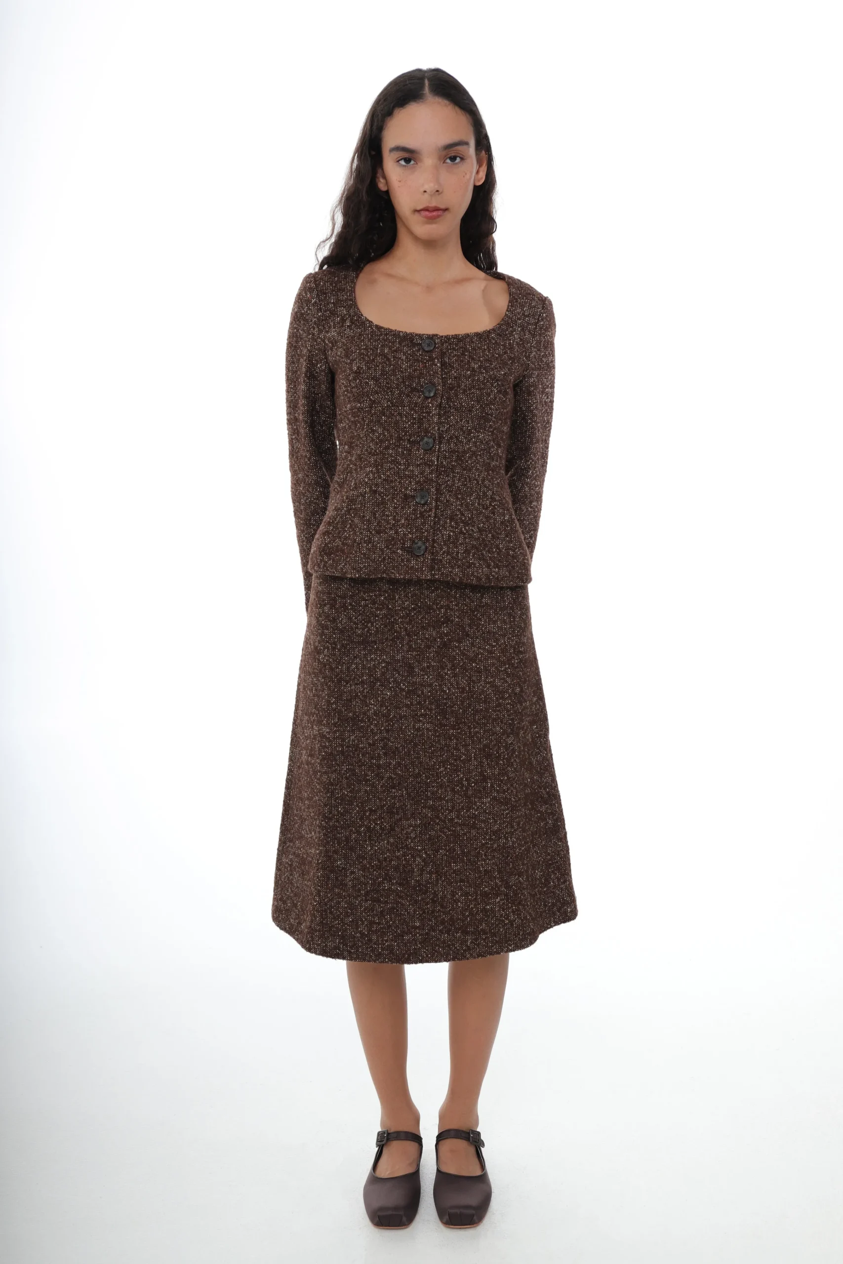 SANDY LIANG MERCURY SKIRT IN ESPRESSO> Skirts