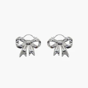 SANDY LIANG MONYO HOOPS IN SILVER> Earrings