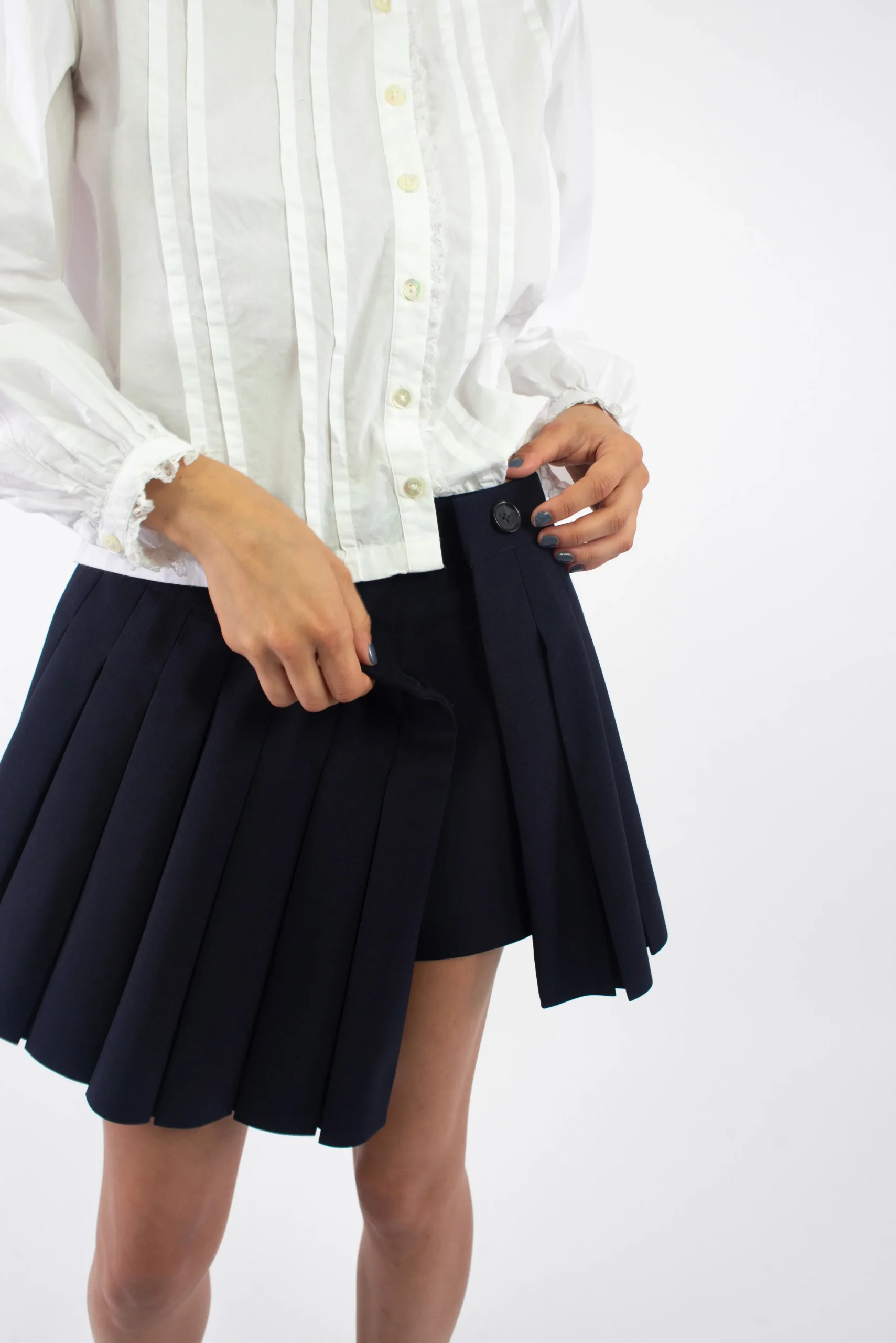SANDY LIANG PARIS SKORT IN DARK NAVY> Uniform | Skirts