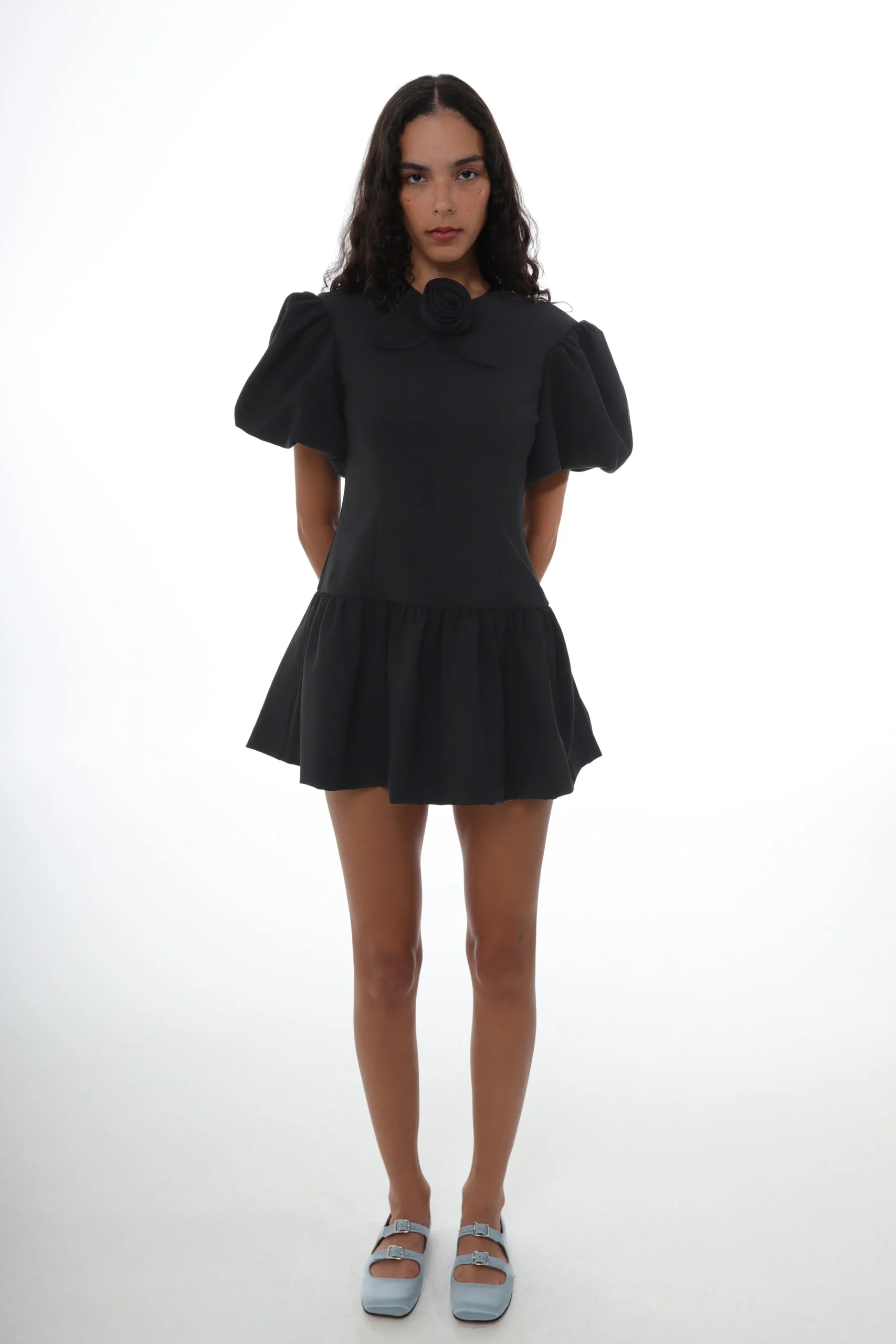 SANDY LIANG PEAS DRESS IN BLACK> Dresses