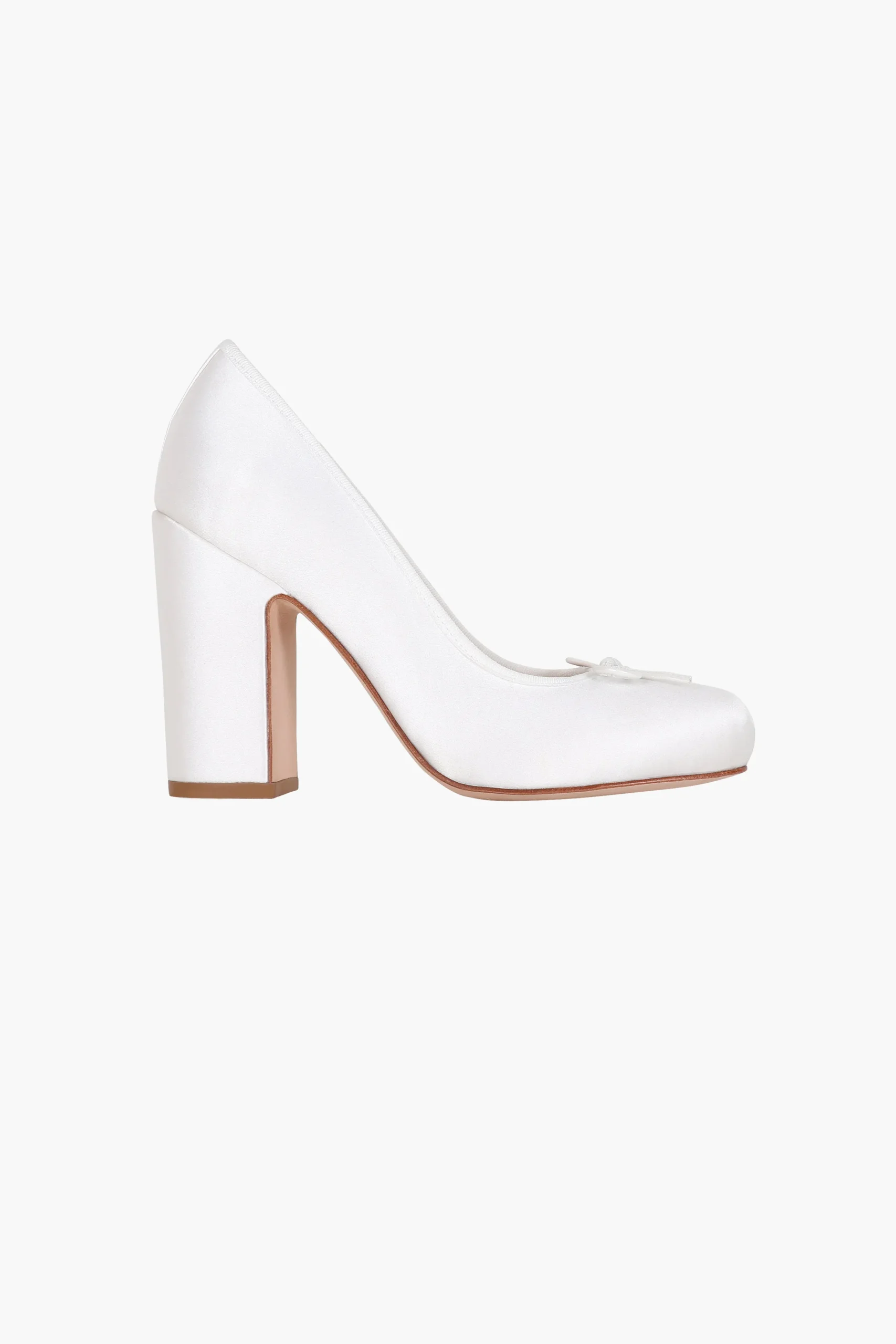 SANDY LIANG POINTE PUMP 100 IN PEARL SATIN> Bridal | Shoes