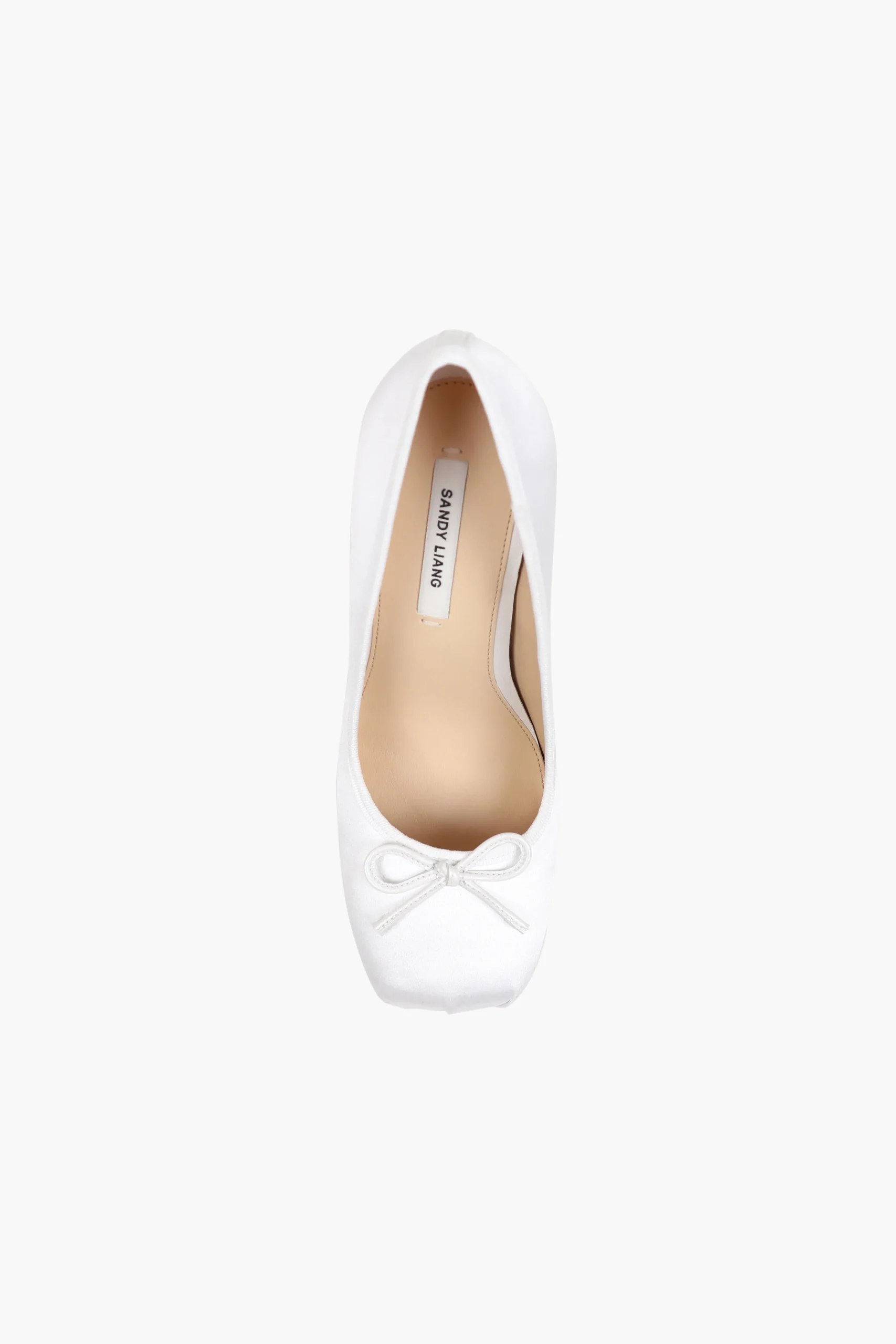 SANDY LIANG POINTE PUMP 100 IN PEARL SATIN> Bridal | Shoes