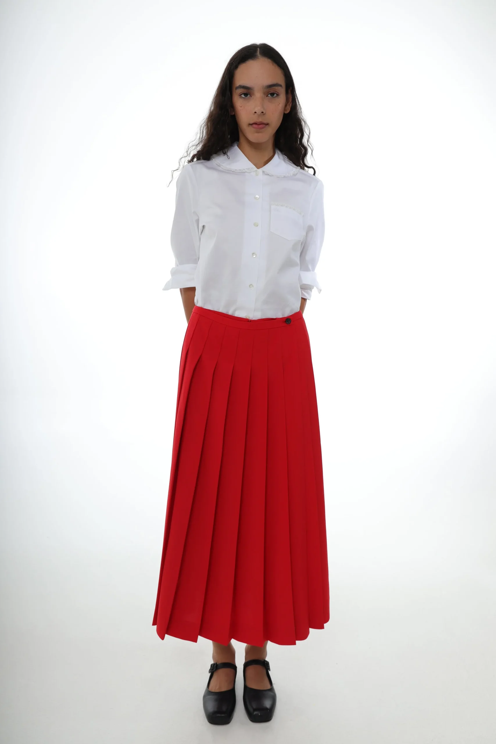 SANDY LIANG PRIVATE SKORT IN RED> Uniform | Skirts