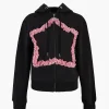 SANDY LIANG REGINA HOODIE IN BLACK> Tops