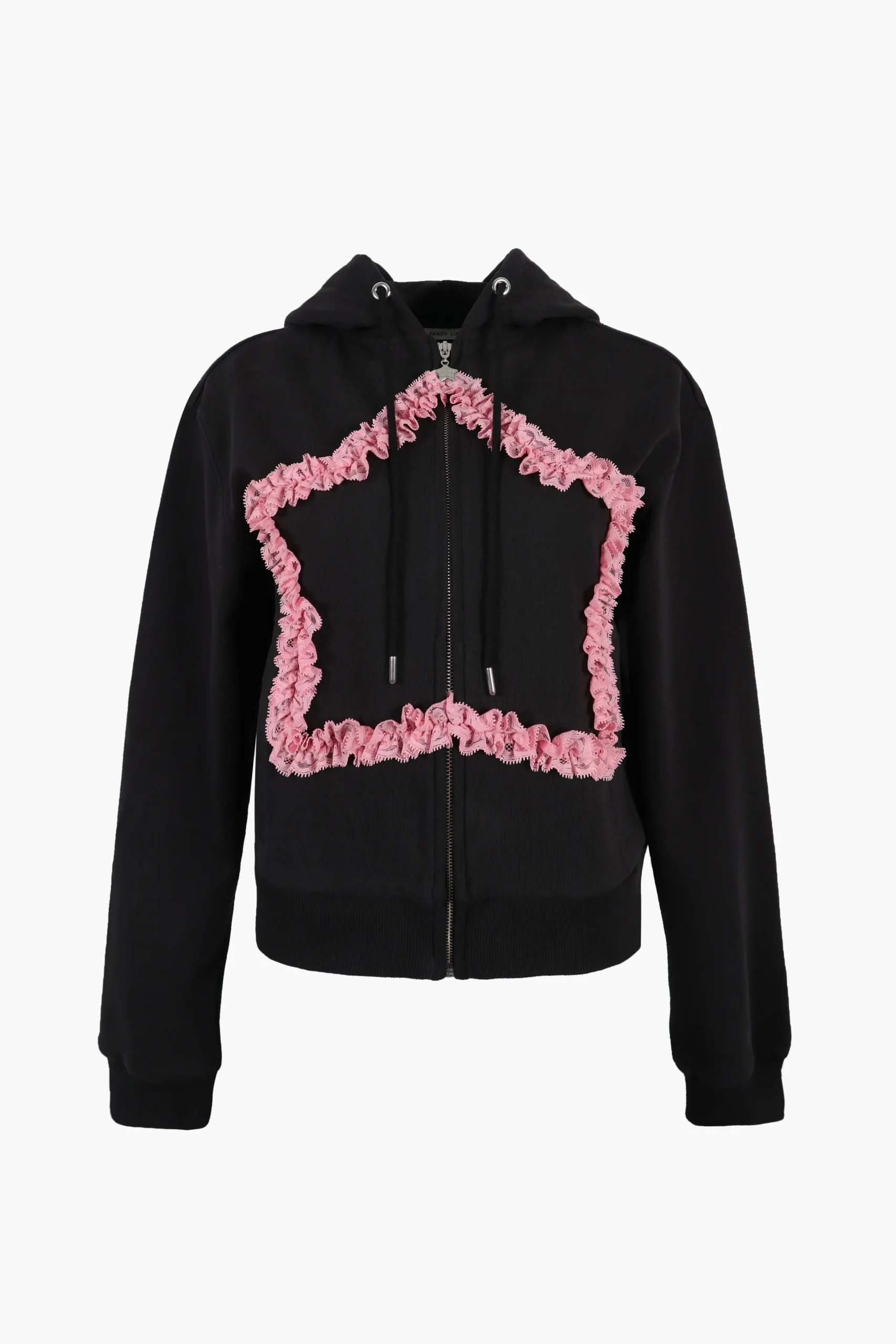 SANDY LIANG REGINA HOODIE IN BLACK> Tops