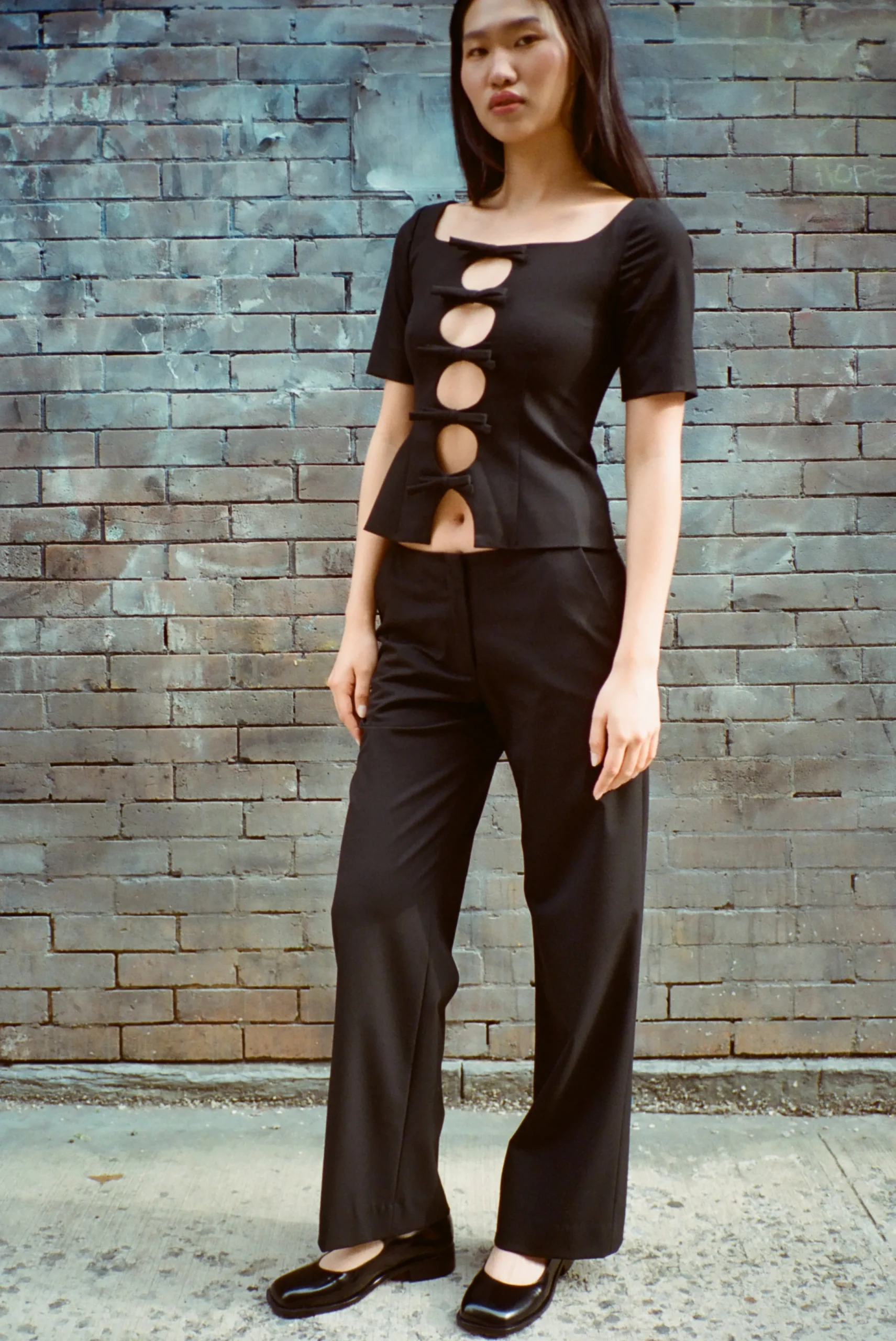 SANDY LIANG RIDE PANT IN BLACK> Pants