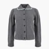 SANDY LIANG ROCHE CARDIGAN IN CHARCOAL> Knits