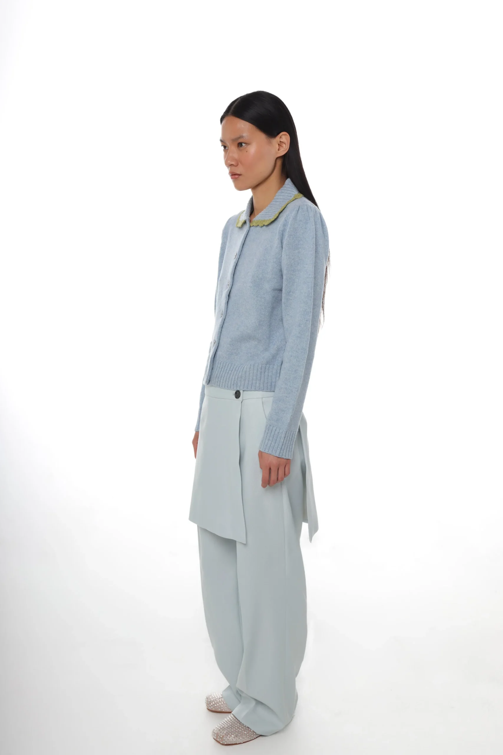 SANDY LIANG ROCHE CARDIGAN IN LIGHT BLUE> Knits