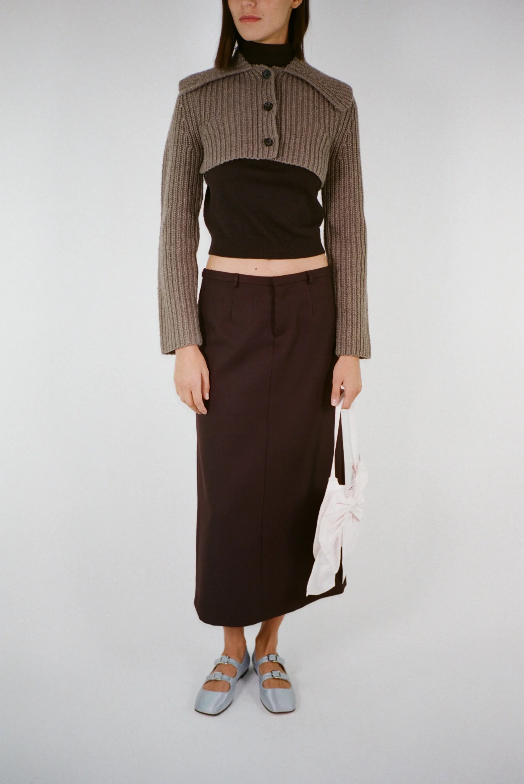 SANDY LIANG SOCKS SKIRT IN BRUNETTE> Skirts