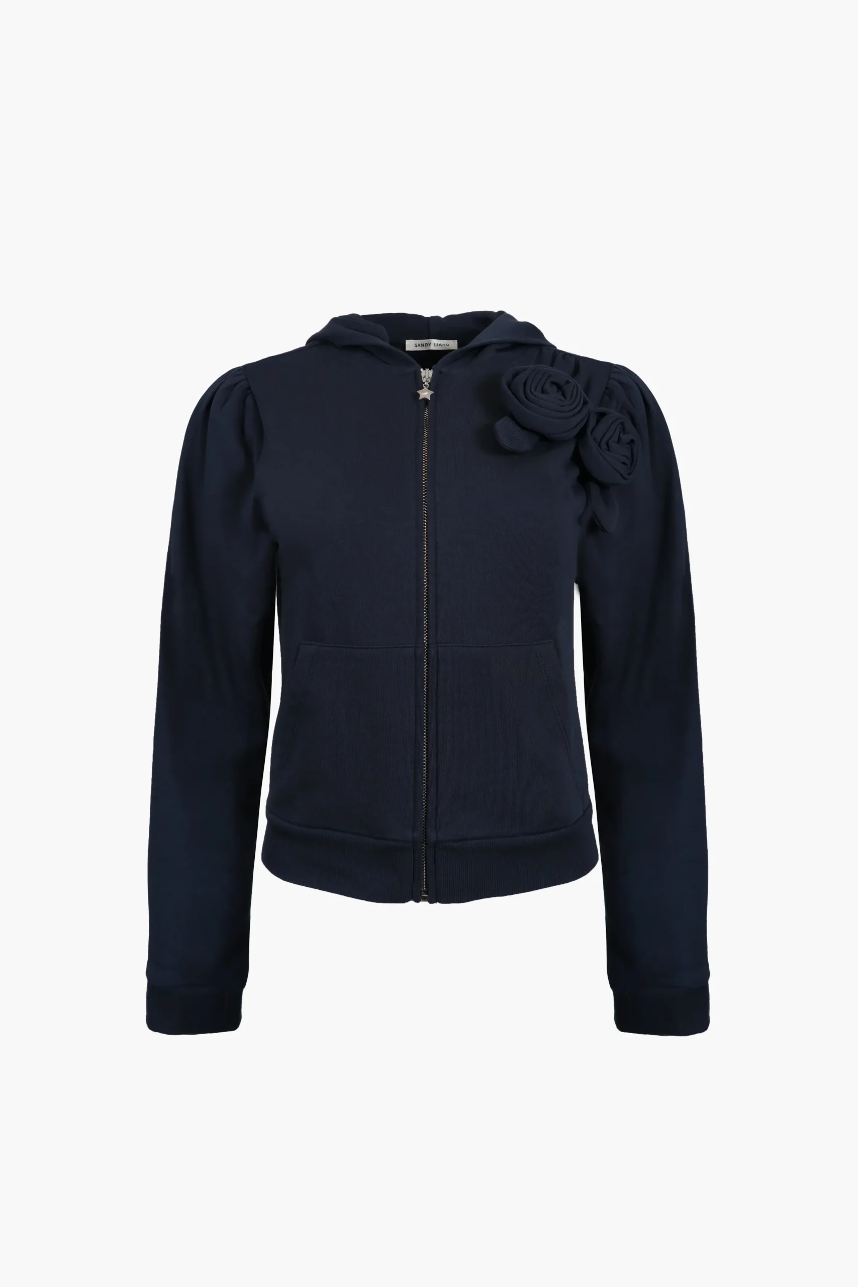 SANDY LIANG SOOKIE HOODIE IN NAVY> Outerwear | Tops