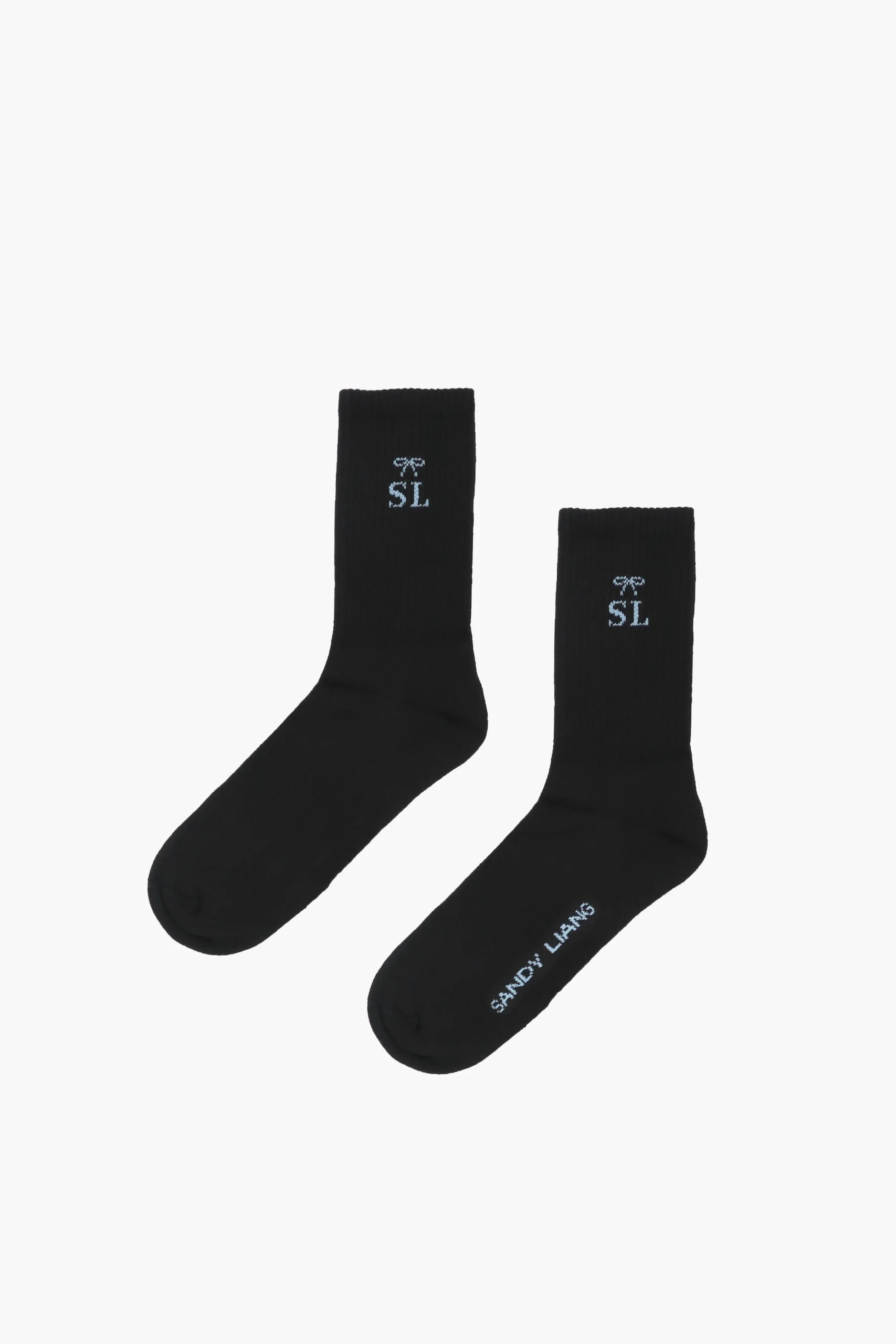 SANDY LIANG SPORT MONOGRAM SOCK IN BLACK> Uniform | Socks