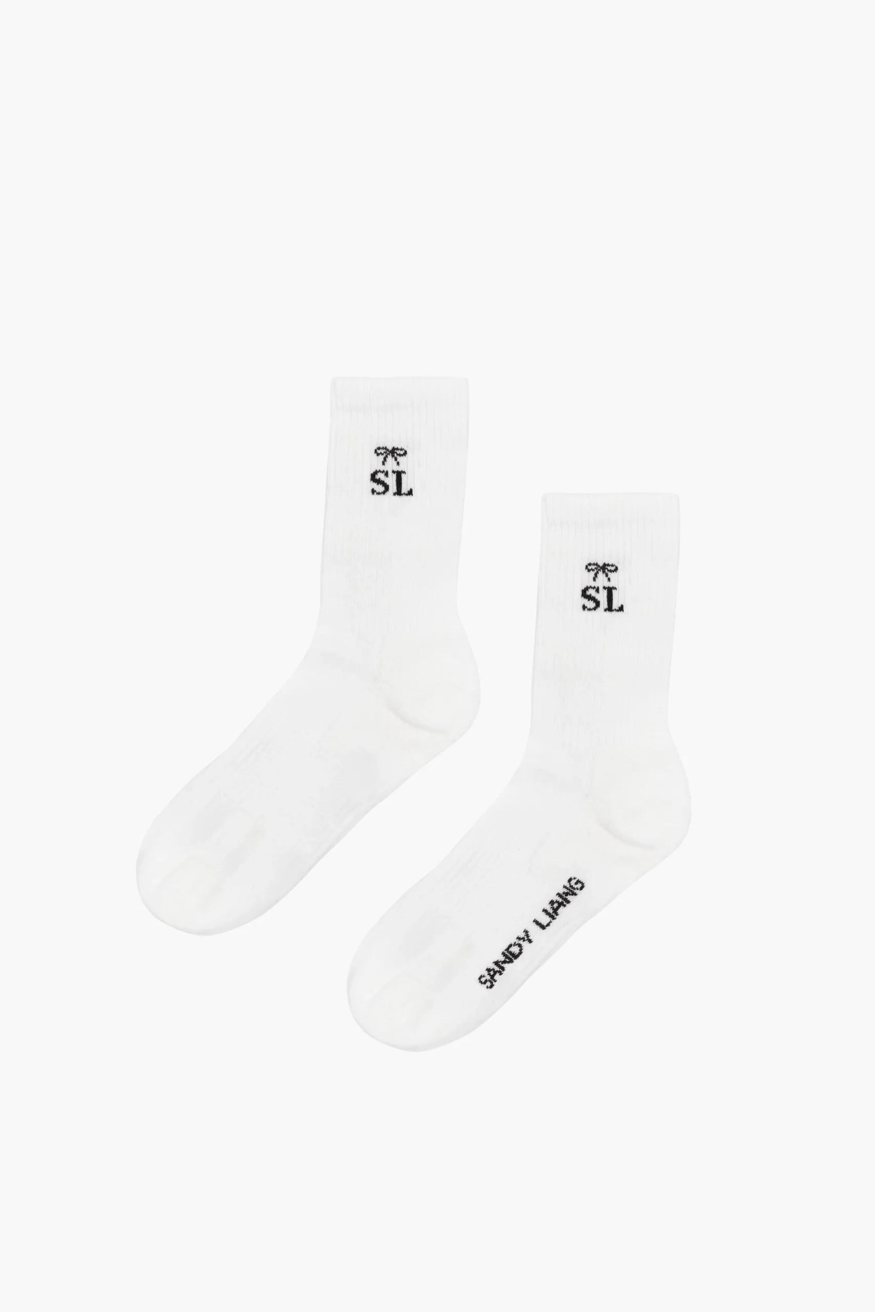 SANDY LIANG SPORT MONOGRAM SOCK IN WHITE> Uniform | Socks