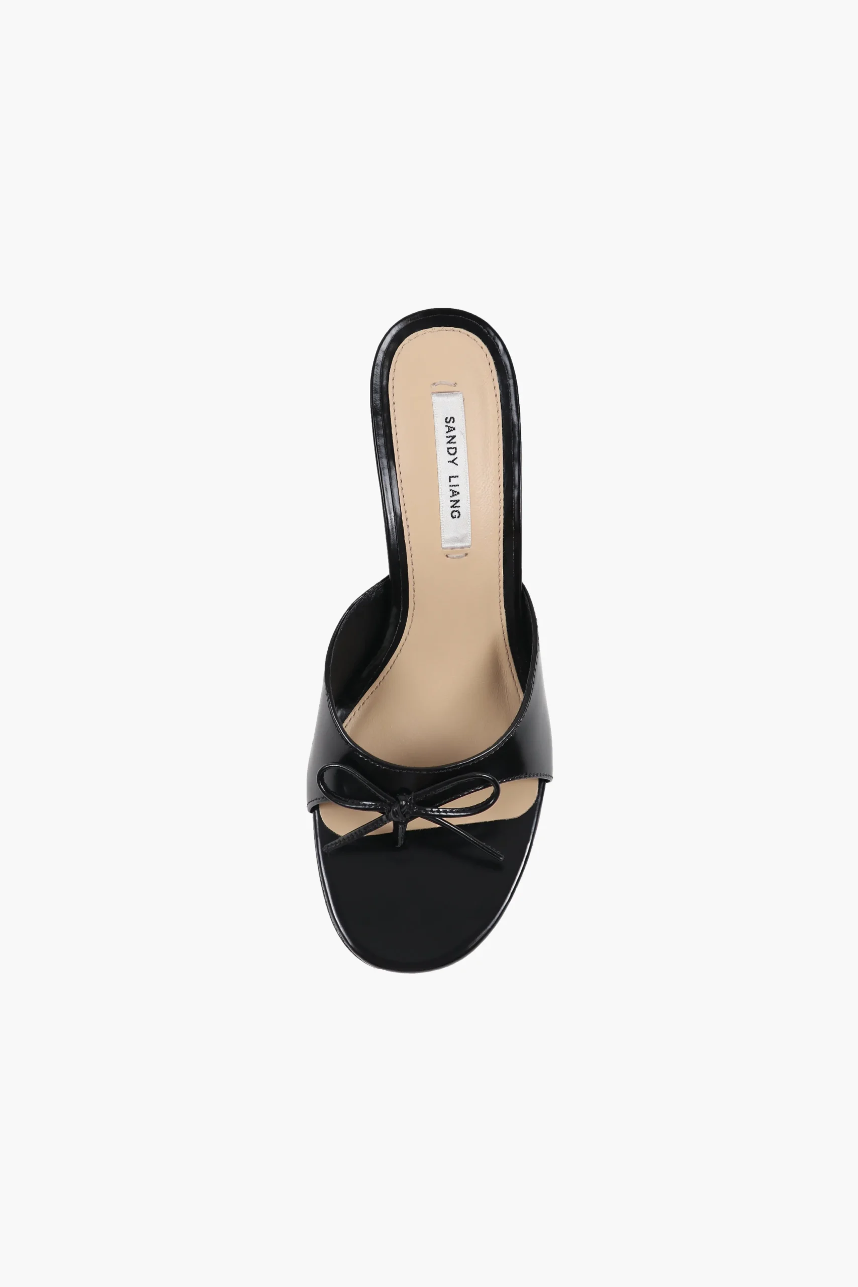 SANDY LIANG THONG MULE 90 IN BLACK SPAZZOLATO> Shoes