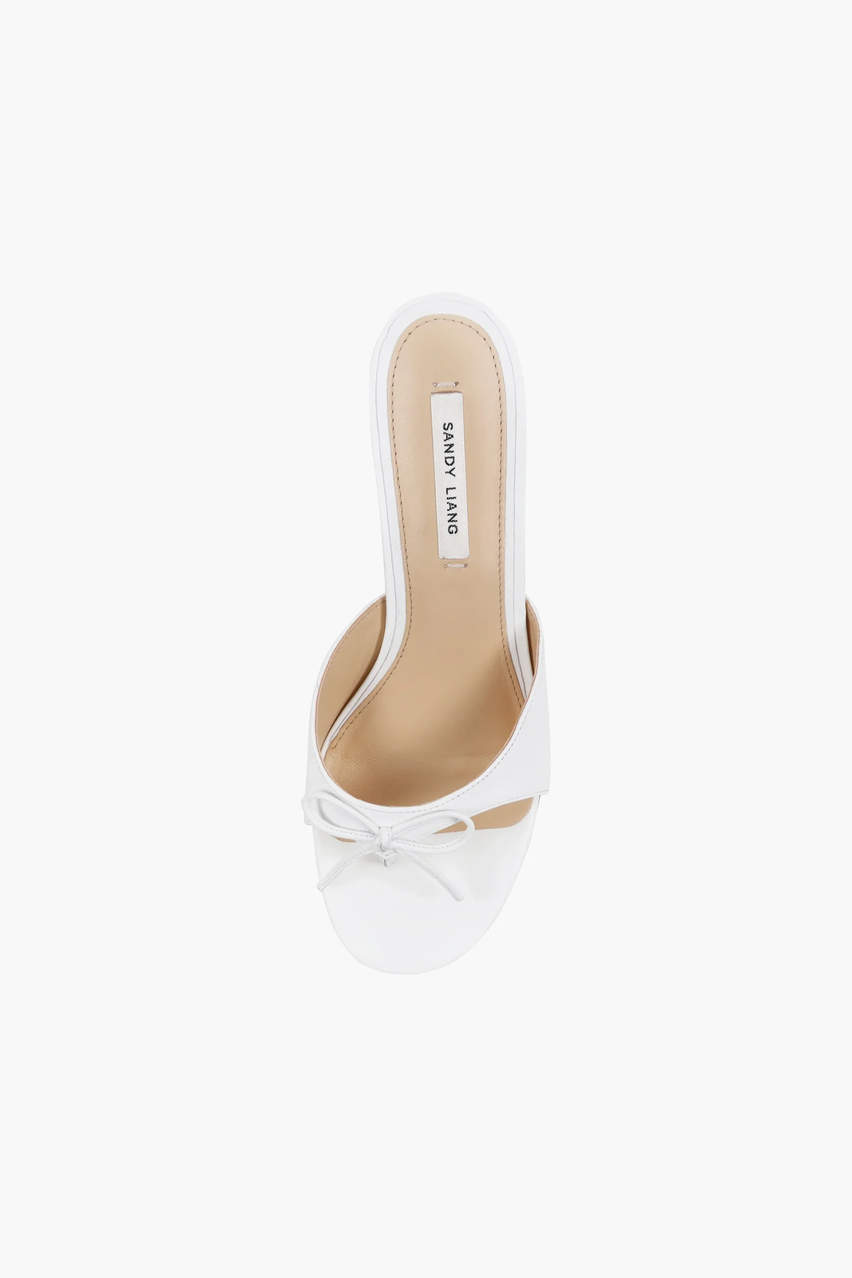SANDY LIANG THONG MULE 60 IN OPTIC WHITE NAPPA> Bridal | Shoes