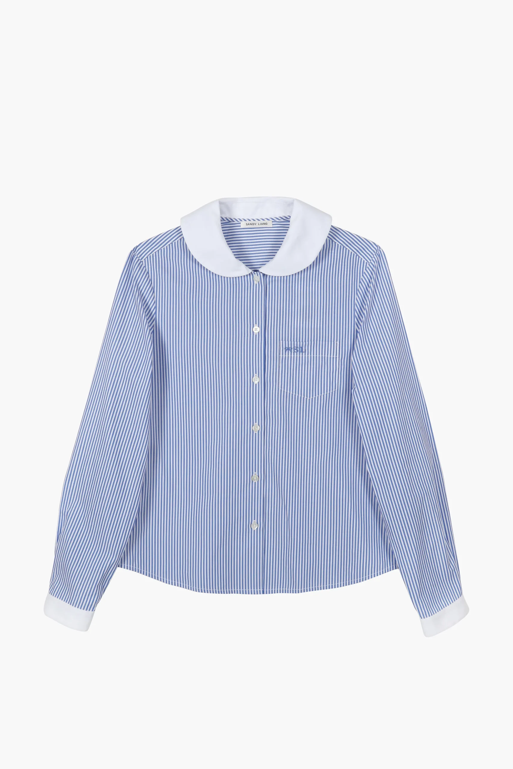 SANDY LIANG WILBUR TOP IN BLUE STRIPE> Uniform | Tops